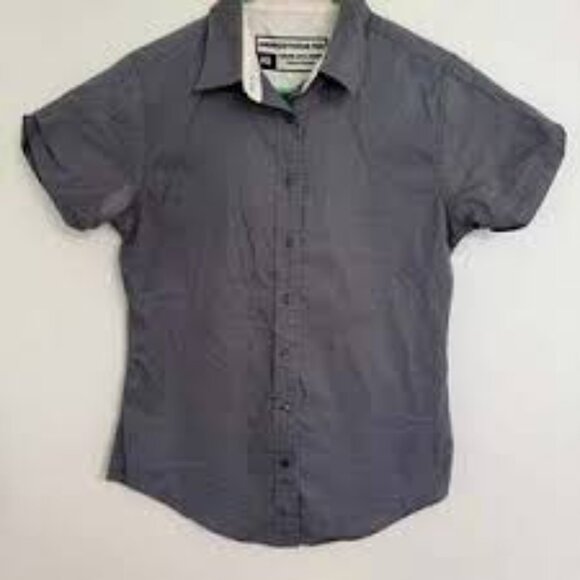 NWT Androgynous Fox Swift Fox Short Sleeve Button Up Shirt/Silver Fox - Size XL - Picture 11 of 11